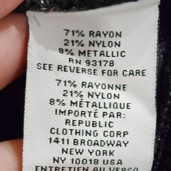 Carmen Marc Valvo black and silver metallic chevron sweater plus size 2X new!!!‎ - Picture 4 of 5